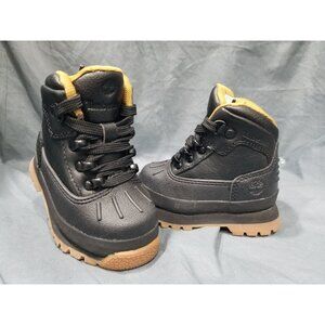 Timberland Toddler Euro Hiker Shell Toe Boot Waterproof Black Size 5 NEW NO BOX!